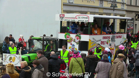 Karneval 2014 - Motto-Wagen der IG Erkrath