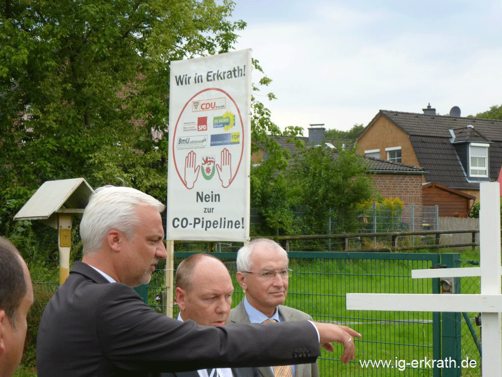  NRW Wirtschaftsminister bei der IG Erkrath (v. l.) Minister Duin, Wolfgang Cüppers, Bürgermeister Arno Werner