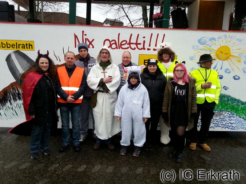 IG Erkrath beim Karnevalsumzug in Erkrath