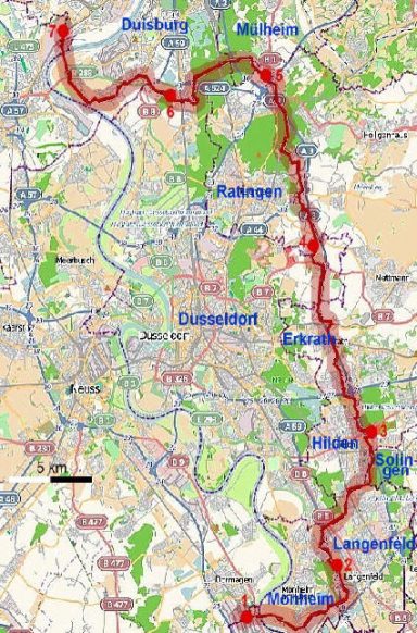 Gesamtübersicht des Trassenverlaufs der CO-Pipeline