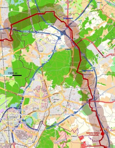 Trassenverlauf CO-Pipeline Ratingen